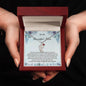 Custom Baby Feet Necklace with Birthstone To My Beautiful Mom