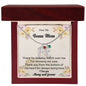 Custom Baby Feet Necklace with Birthstone To My Bonus Mom