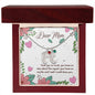 Custom Baby Feet Necklace with Birthstone Dear Mom I love you so much