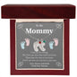 Custom Baby Feet Necklace with Birthstone To my Mommy to be