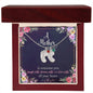 Custom Baby Feet Necklace with Birthstone A Mother is someone you laugh with, dream with, and love with all your heart.
