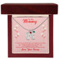 Custom Baby Feet Necklace with Birthstone Mommy to be-To my mommy-I can hear you