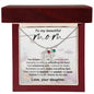 Custom Baby Feet Necklace with Birthstone To my Beautiful Mom Love your Daughter