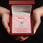Custom Baby Feet Necklace with Birthstone Mommy to be-To my mommy-I can hear you