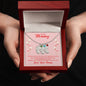 Custom Baby Feet Necklace with Birthstone Mommy to be-To my mommy-I can hear you