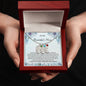 Custom Baby Feet Necklace with Birthstone To My Beautiful Mom
