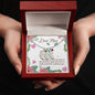 Custom Baby Feet Necklace with Birthstone Dear Mom I love you so much