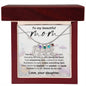 Custom Baby Feet Necklace with Birthstone To my Beautiful Mom Love your Daughter