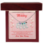 Custom Baby Feet Necklace with Birthstone Mommy to be-To my mommy-I can hear you