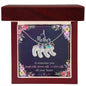 Custom Baby Feet Necklace with Birthstone A Mother is someone you laugh with, dream with, and love with all your heart.