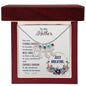 Custom Baby Feet Necklace with Birthstone To my Mother-Just breathe
