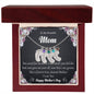 Custom Baby Feet Necklace with Birthstone To My Beautiful Mom2