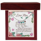 Custom Baby Feet Necklace with Birthstone Dear Mom I love you so much