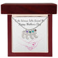 Custom Baby Feet Necklace with Birthstone To the Woman who raised me, Happy Mothers Day