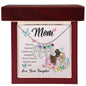 Custom Baby Feet Necklace with Birthstone Mom, The love between a mother and her daughter is forever