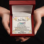 Custom Baby Feet Necklace with Birthstone To My Bonus Mom