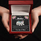 Custom Baby Feet Necklace with Birthstone To My Mother