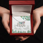 Custom Baby Feet Necklace with Birthstone Happy First Mother's Day