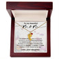 Custom Baby Feet Necklace with Birthstone To my Beautiful Mom Love your Daughter