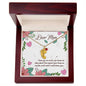 Custom Baby Feet Necklace with Birthstone Dear Mom I love you so much