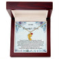 Custom Baby Feet Necklace with Birthstone To My Beautiful Mom