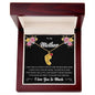 Custom Baby Feet Necklace with Birthstone To My Mother