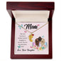 Custom Baby Feet Necklace with Birthstone Mom, The love between a mother and her daughter is forever