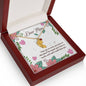 Custom Baby Feet Necklace with Birthstone Dear Mom I love you so much