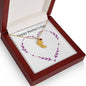 Custom Baby Feet Necklace with Birthstone Happy Mother's Day Purple Heart