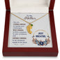 Custom Baby Feet Necklace with Birthstone To my Mother-Just breathe