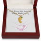 Custom Baby Feet Necklace with Birthstone To the Woman who raised me, Happy Mothers Day
