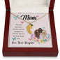 Custom Baby Feet Necklace with Birthstone Mom, The love between a mother and her daughter is forever