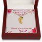 Custom Baby Feet Necklace with Birthstone Wishing you a happy Mothers day
