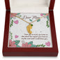 Custom Baby Feet Necklace with Birthstone Dear Mom I love you so much