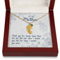 Custom Baby Feet Necklace with Birthstone To My Mon if there ever comes a day where we cant be together