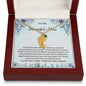 Custom Baby Feet Necklace with Birthstone To My Beautiful Mom
