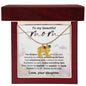 Custom Baby Feet Necklace with Birthstone To my Beautiful Mom Love your Daughter