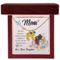 Custom Baby Feet Necklace with Birthstone Mom, The love between a mother and her daughter is forever