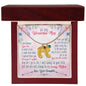 Custom Baby Feet Necklace with Birthstone To My wanderful Mom