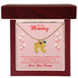 Custom Baby Feet Necklace with Birthstone Mommy to be-To my mommy-I can hear you