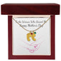 Custom Baby Feet Necklace with Birthstone To the Woman who raised me, Happy Mothers Day