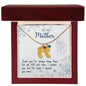 Custom Baby Feet Necklace with Birthstone To My Mon if there ever comes a day where we cant be together