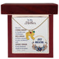 Custom Baby Feet Necklace with Birthstone To my Mother-Just breathe
