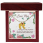 Custom Baby Feet Necklace with Birthstone Dear Mom I love you so much