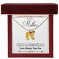 Custom Baby Feet Necklace with Birthstone Son to mother