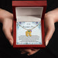 Custom Baby Feet Necklace with Birthstone To My Beautiful Mom