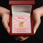 Custom Baby Feet Necklace with Birthstone Mommy to be-To my mommy-I can hear you