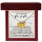 Custom Baby Feet Necklace with Birthstone To my Beautiful Mom Love your Daughter