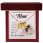 Custom Baby Feet Necklace with Birthstone Mom, The love between a mother and her daughter is forever