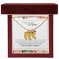 Custom Baby Feet Necklace with Birthstone To My Mom - I Love You, I really Do
